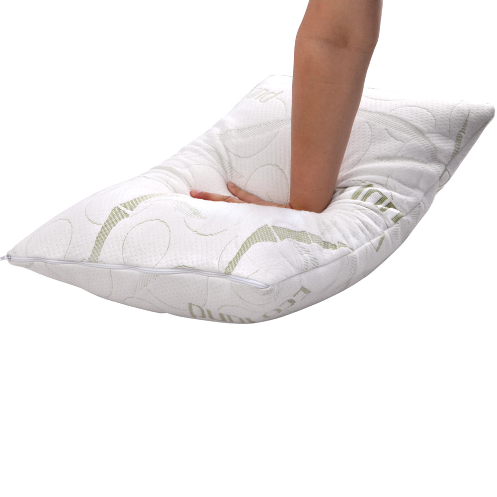 Twin Pack Bamboo Memory Foam Pillow Soft Support Pillow