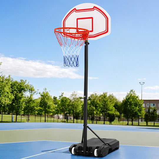 2.1M Basketball Hoop Stand System Adjustable Portable Pro Kids White - Basketball & Basketball Accessories