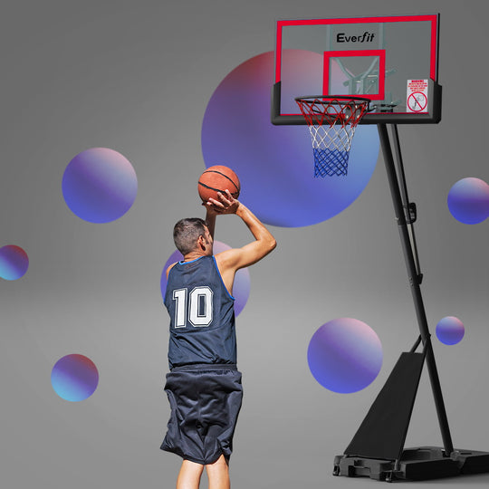 Portable Basketball Hoop Stand Adjustable Height 44 Backboar