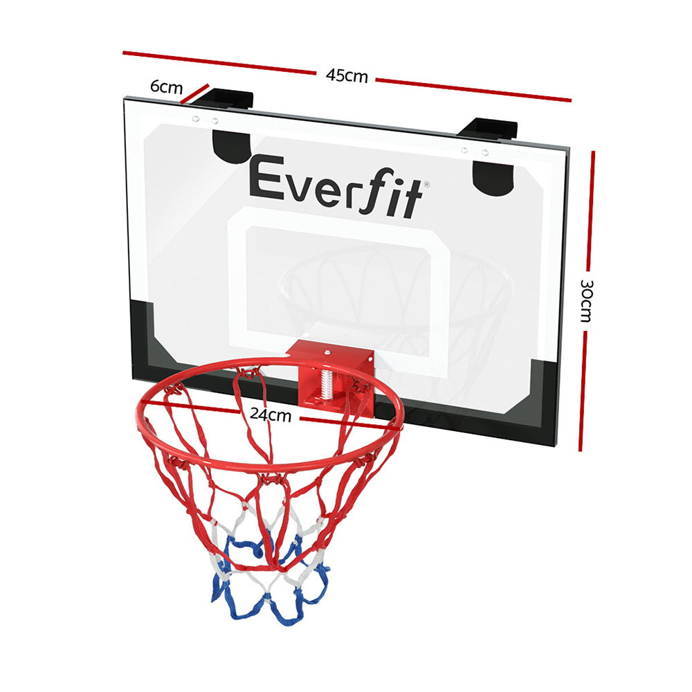 Mini Hoop Madness Wall-Mounted Red/White Sports Excitement | Red colour