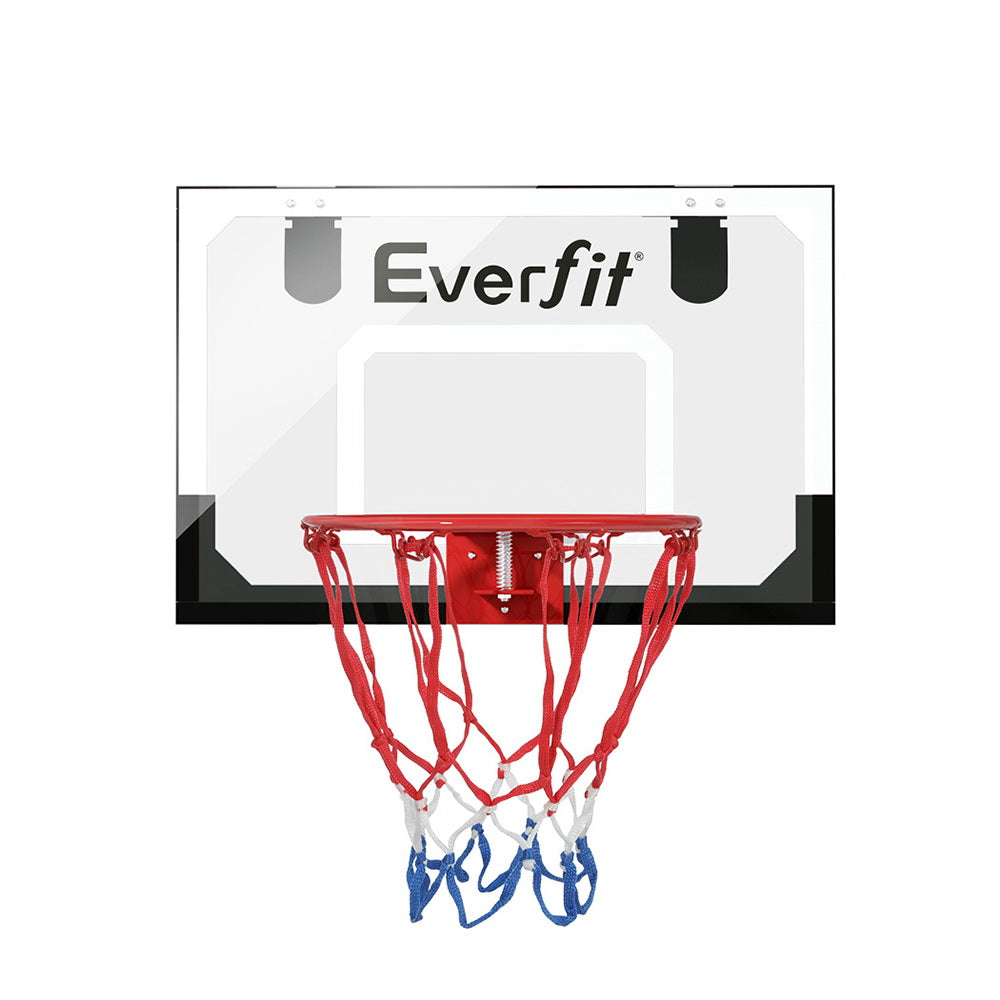 Indoor Slam Dunk Kids - Mini Hoop Madness Wall-Mounted Red/White Sports Excitement