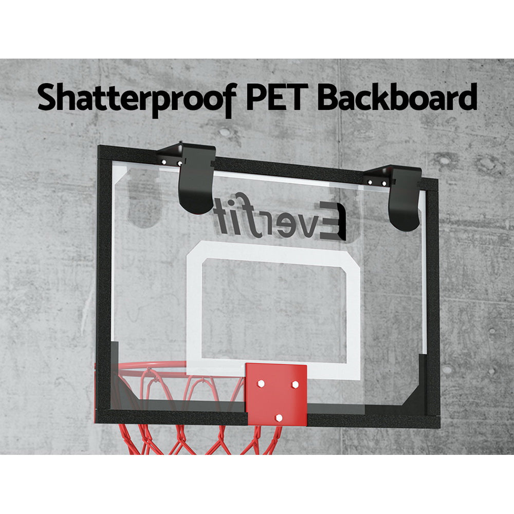Mini Hoop Madness Wall-Mounted Red/White Sports Excitement | Indoor Slam Dunk Kids