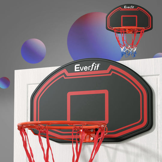 38" Basketball Hoop Backboard Door Wall Mounted Ring Net