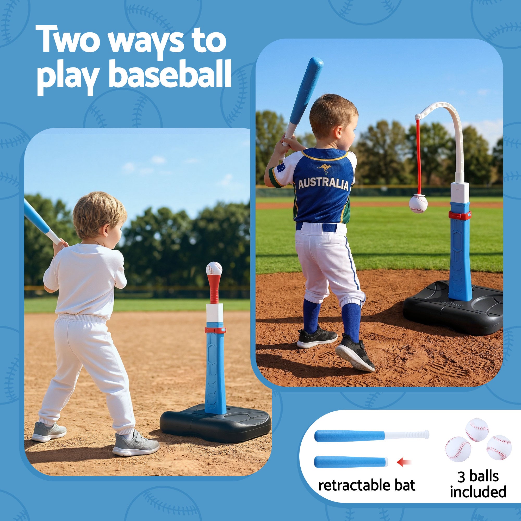 Kids Basketball Hoop T-Ball Set Adjustable | Simpledeals