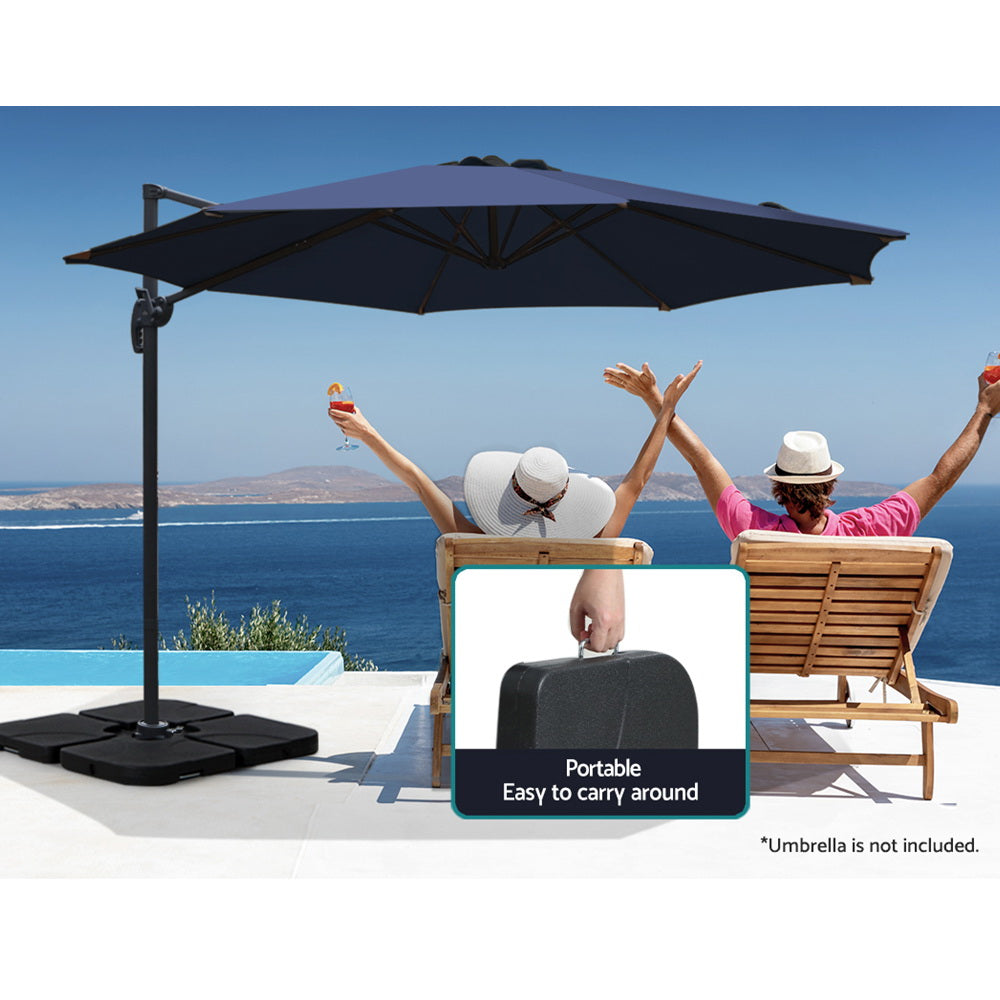 Outdoor Umbrella Base Stand Sand/Water Pod Cantilever Beach Patio 50Cm, Umbrellas & Sunshades