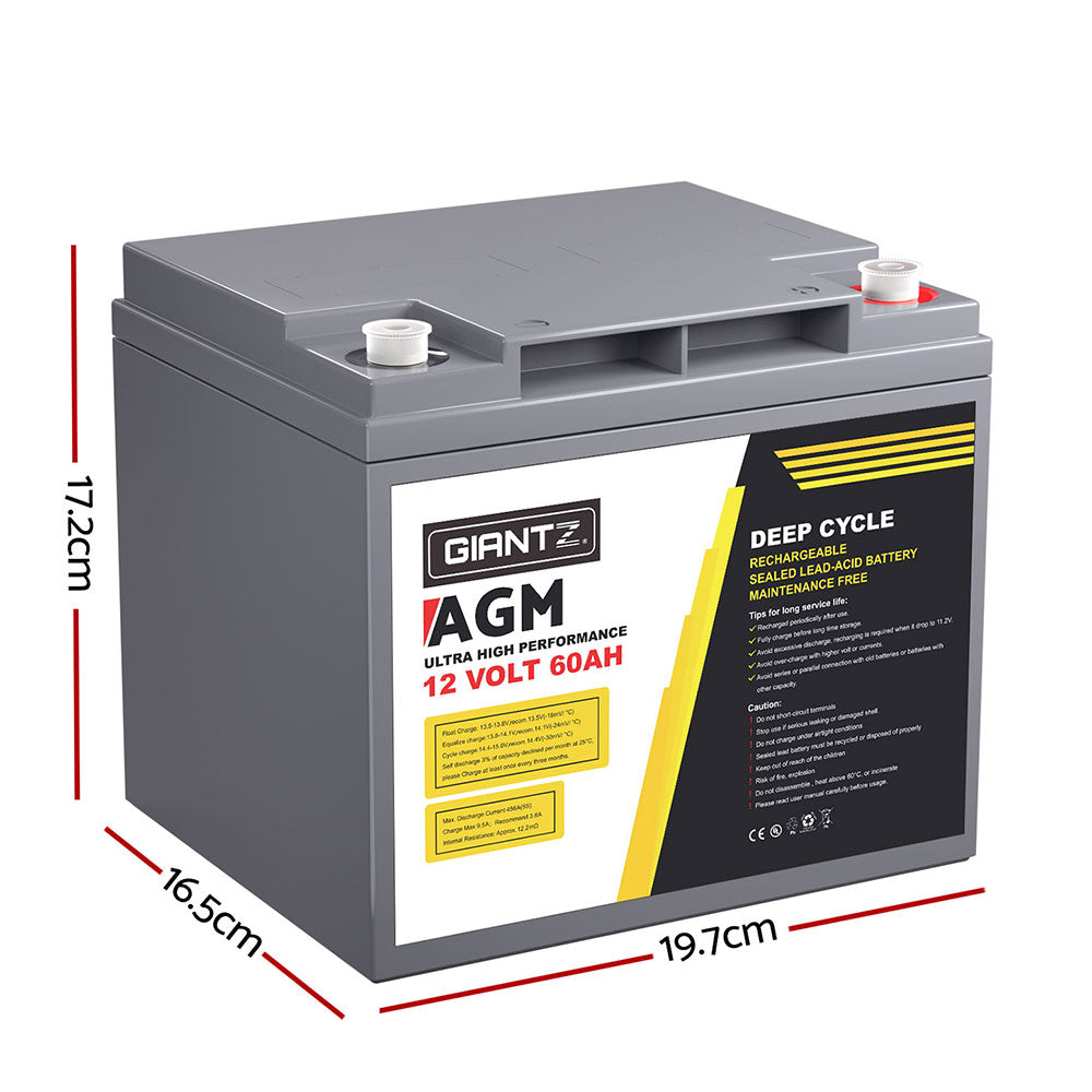 AGM Battery 12V 40Ah/60Ah Deep Cycle Box Portable