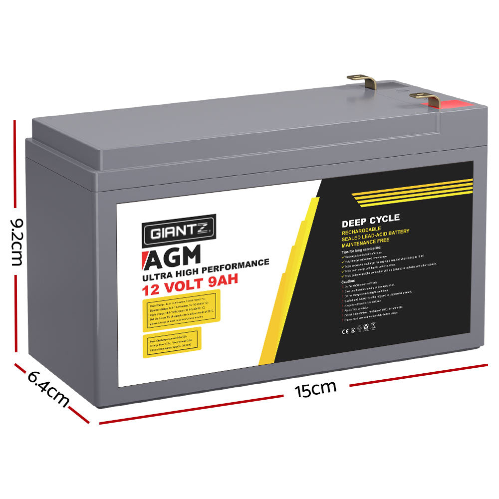 Agm Deep Cycle Battery 12V Box Portable Solar Caravan Camping