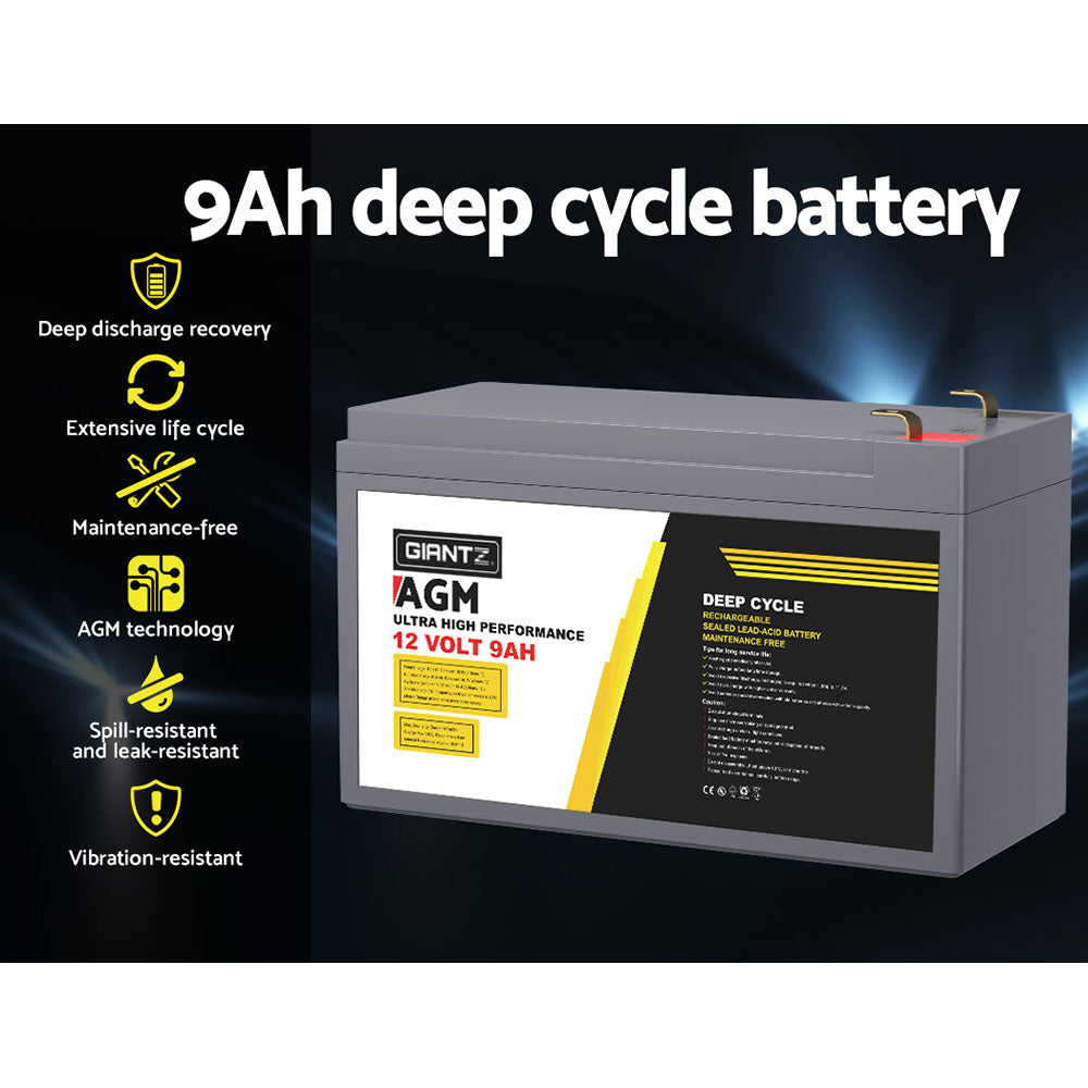 Agm Deep Cycle Battery 12V Box Portable Solar Caravan Camping