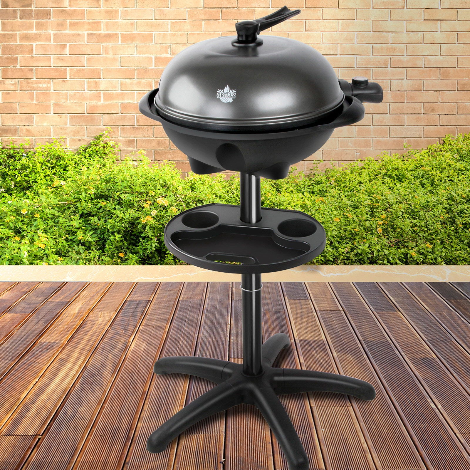 Electric BBQ Grill Smoker Outdoor Cooking Machine - Grillz Portable Stand Elc