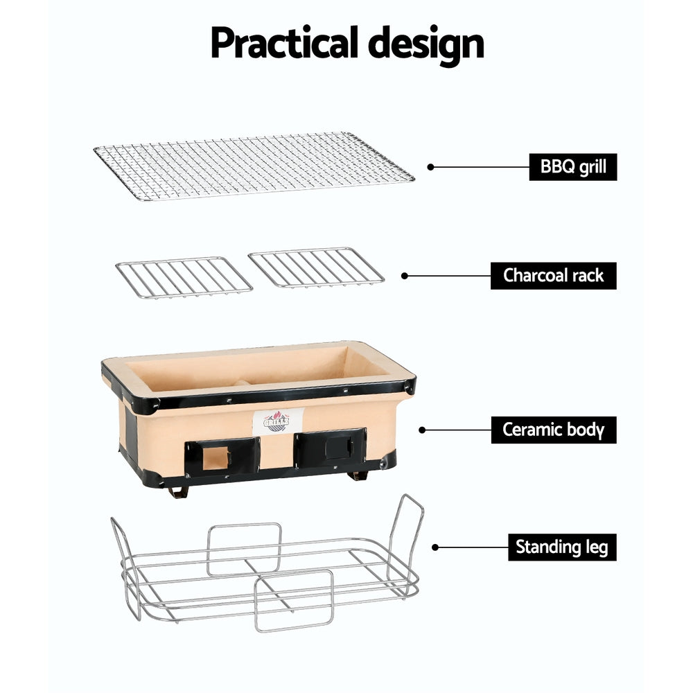 Bbq Grill Tabletop Charcoal Smoker | Charcoal colour