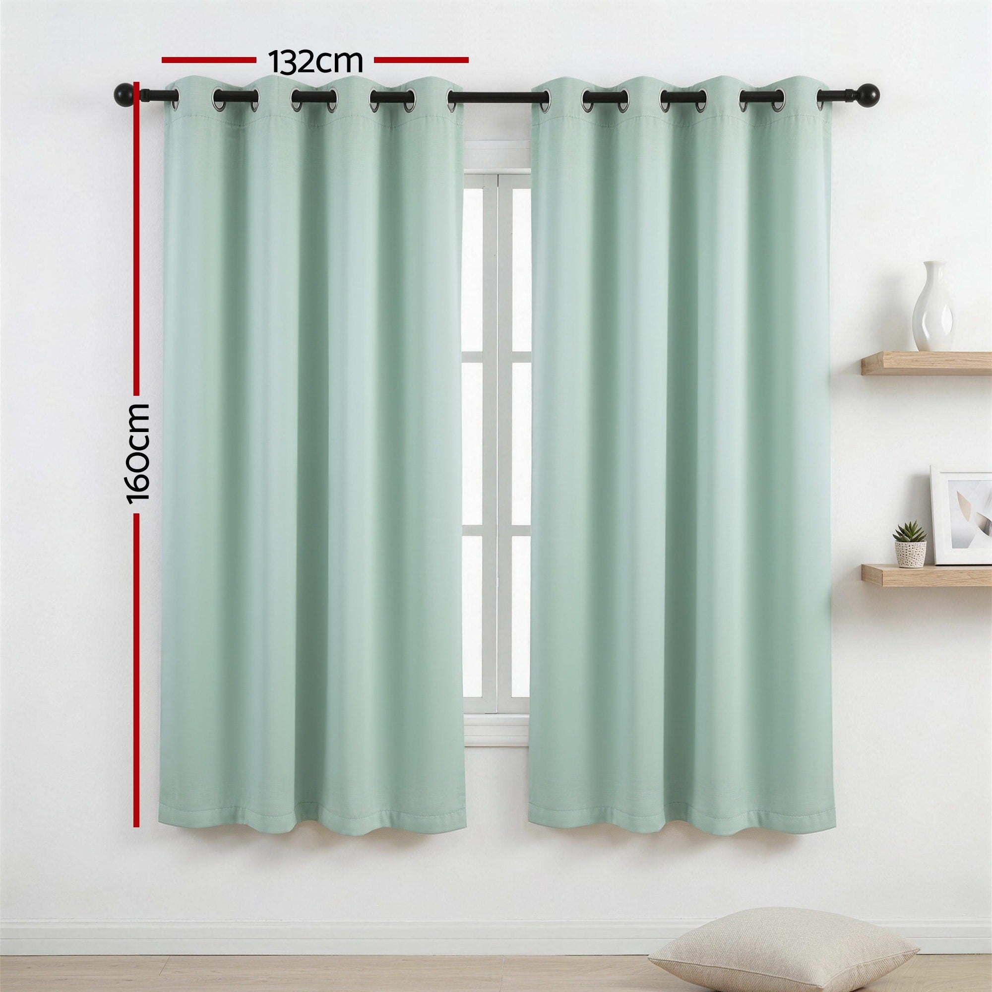 Artiss Blockout Curtains 132x160cm Eyelet Thermal | Simpledeals