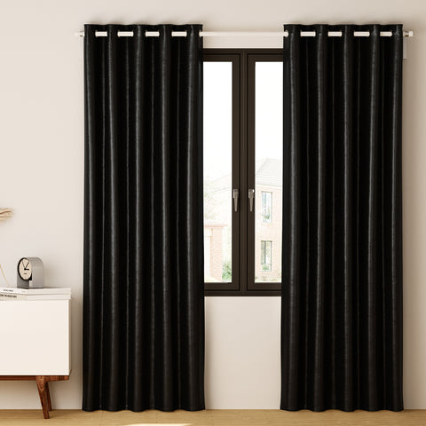 2X Blockout Curtains Blackout Window Curtain Eyelet 140x230cm