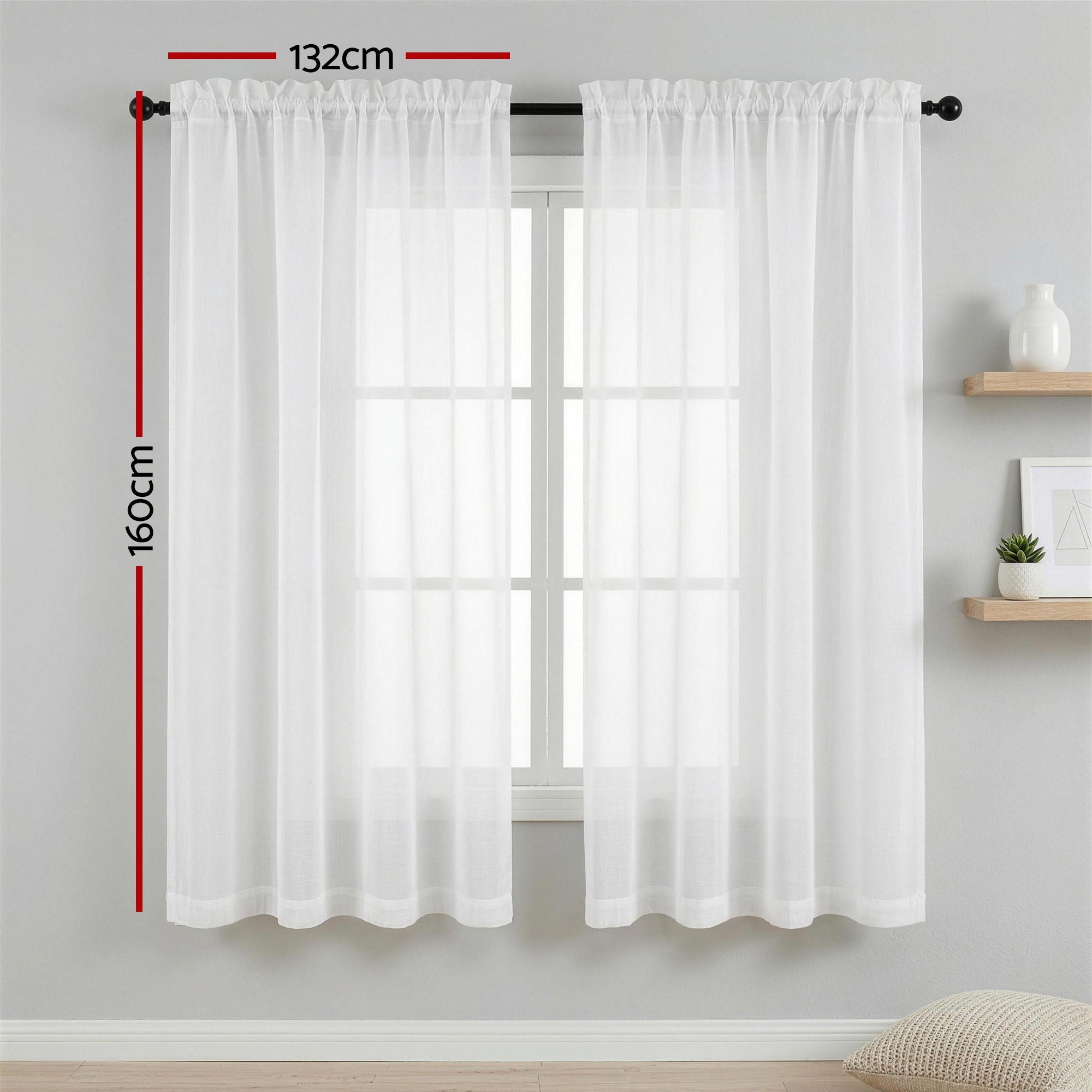 Artiss Blockout Curtains 132x160cm Rod Pocket | Simpledeals