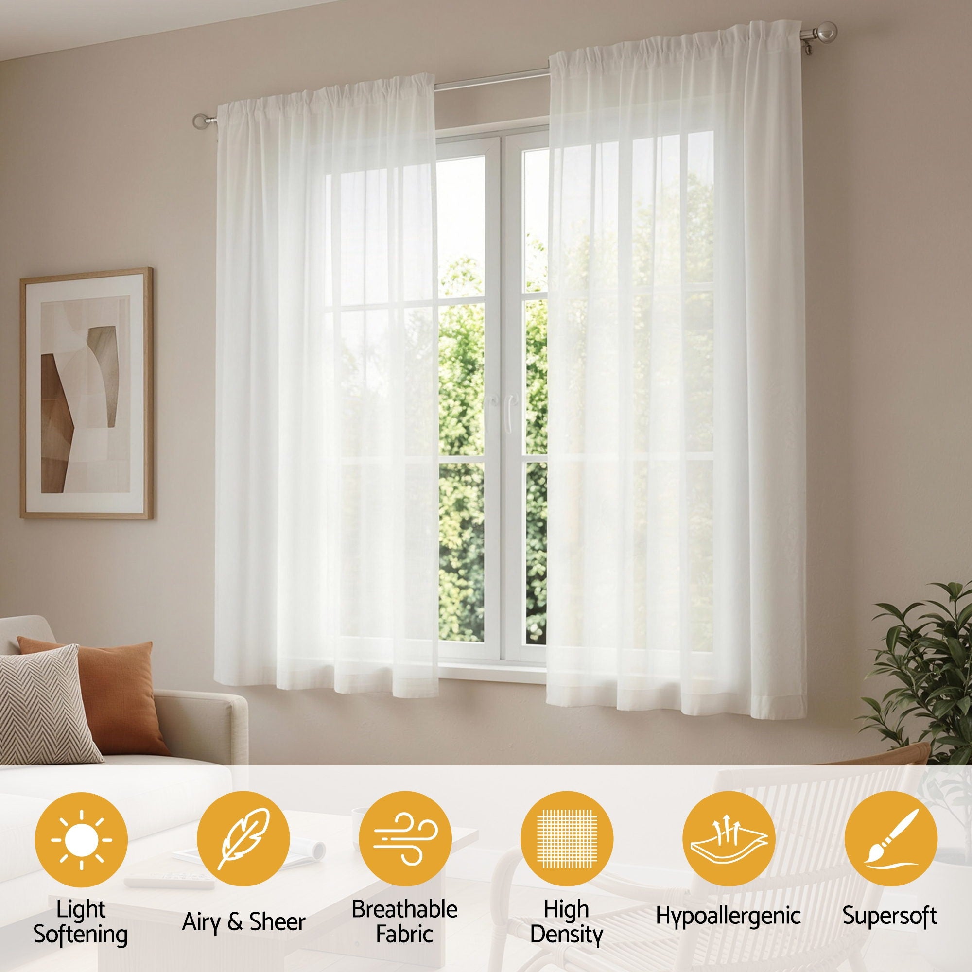 Artiss Blockout Curtains 132x160cm Rod Pocket | Simpledeals
