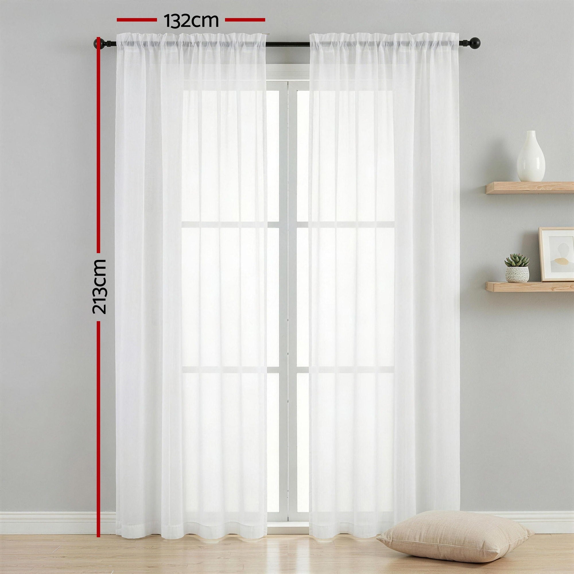 Artiss Blockout Curtains 132x213cm Rod Pocket | Simpledeals