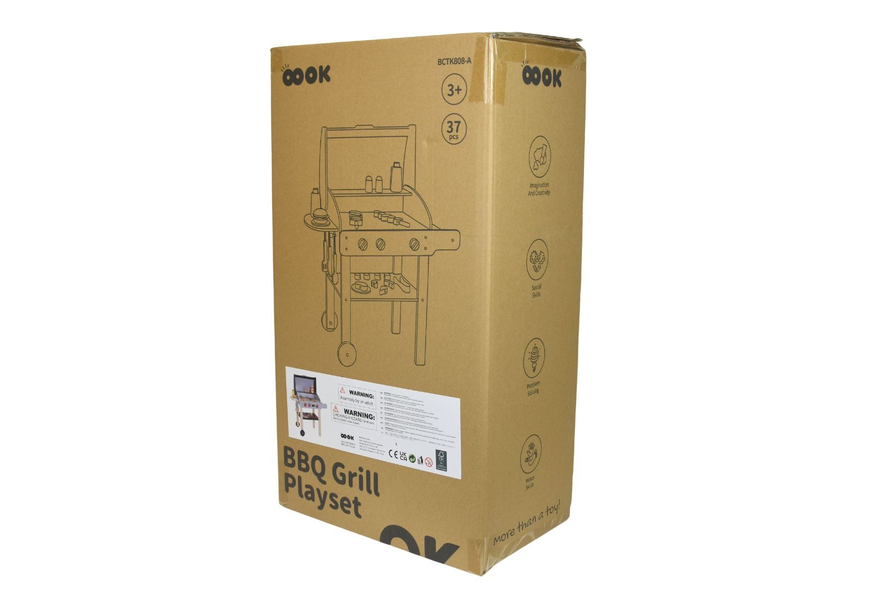Wooden BBQ Grill Playset Kids 27pc | Simpledeals