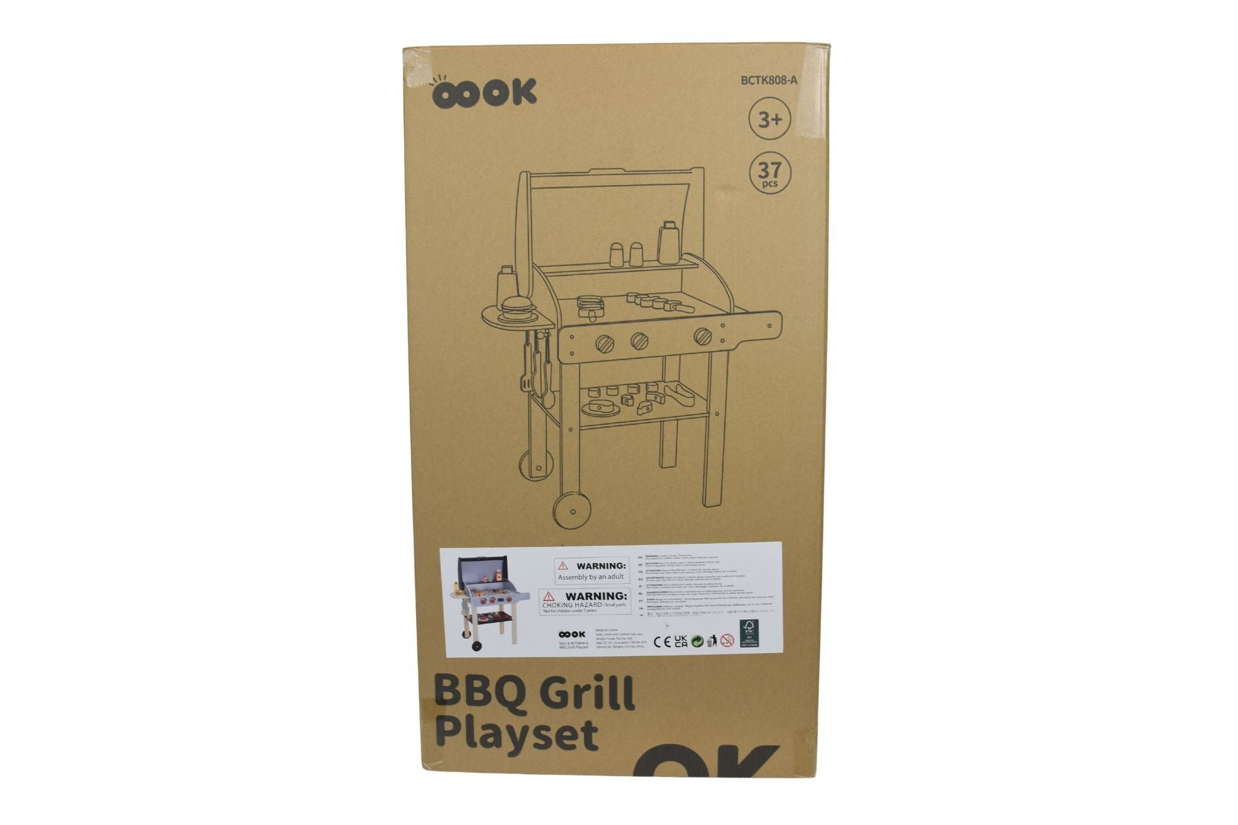 Wooden BBQ Grill Playset Kids 27pc | Simpledeals