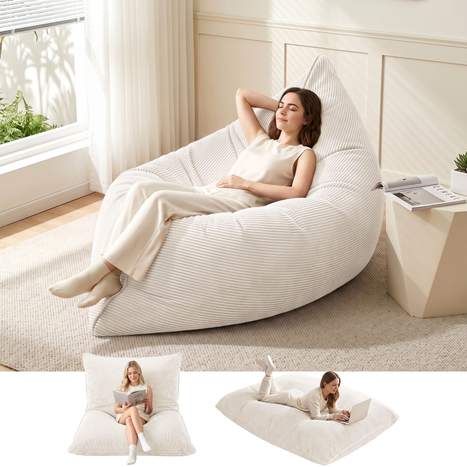 Bean Bag Cover Convertible 180x140cm