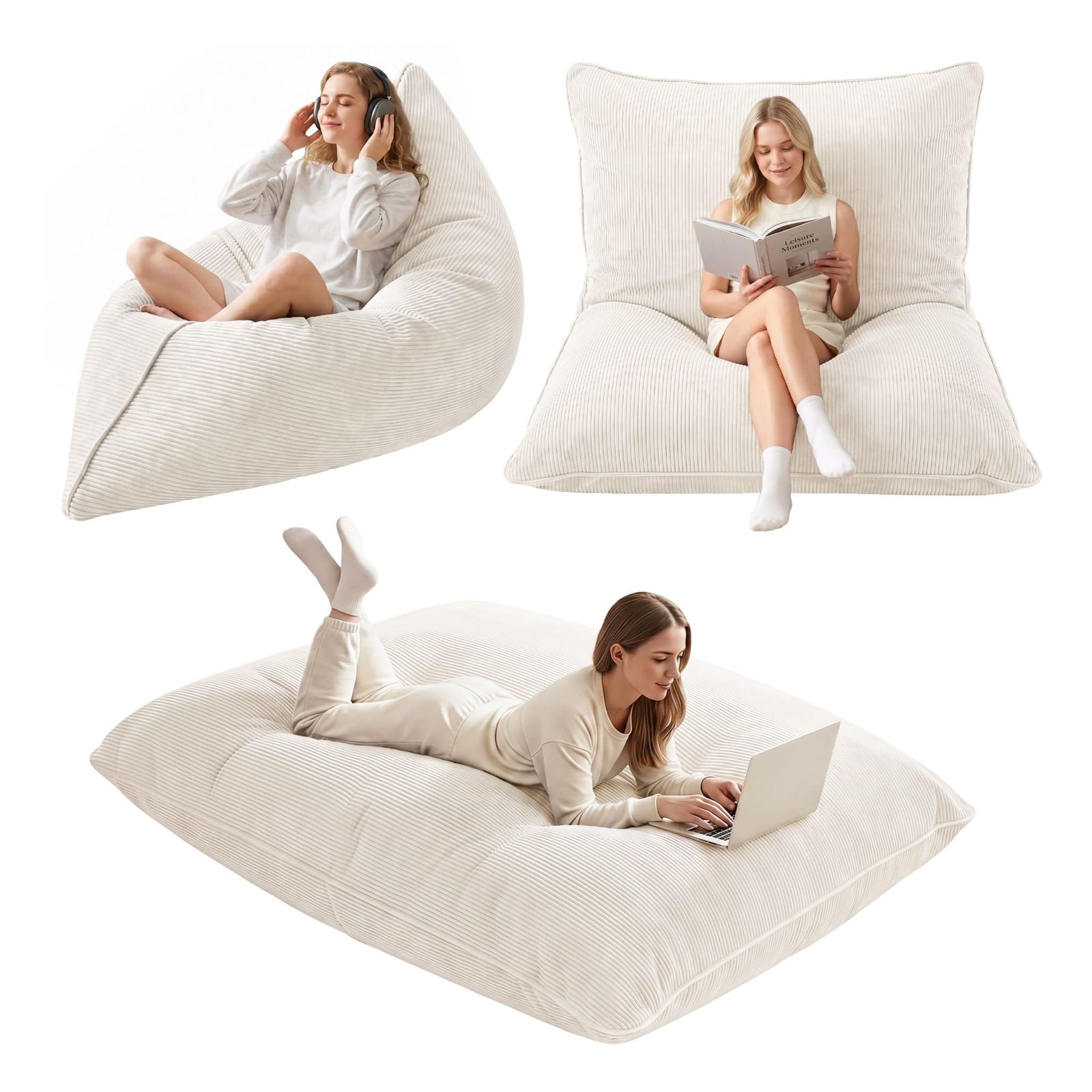 Bean Bag Cover Convertible 180x140cm