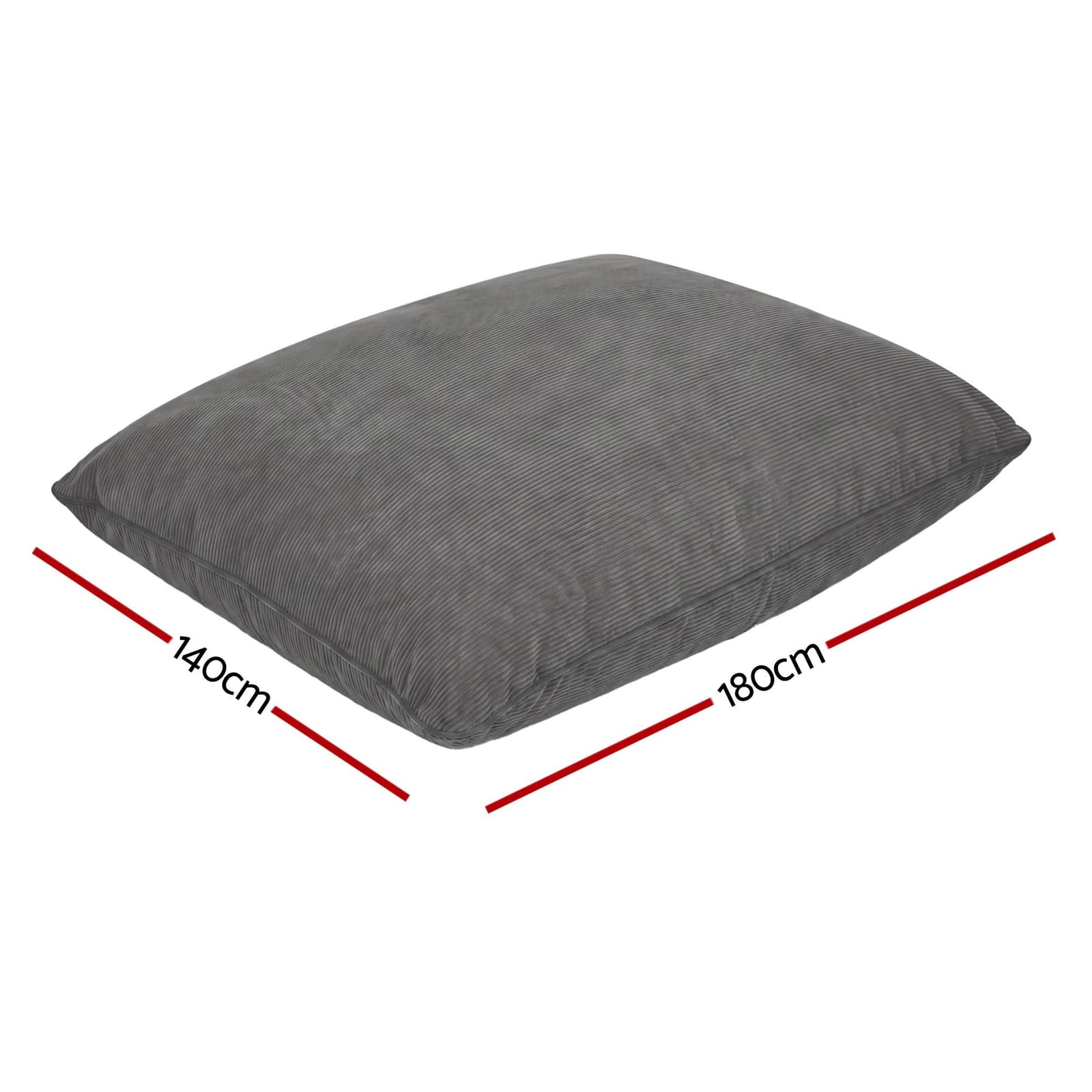 Bean Bag Chair Cover Grey 180x140cm