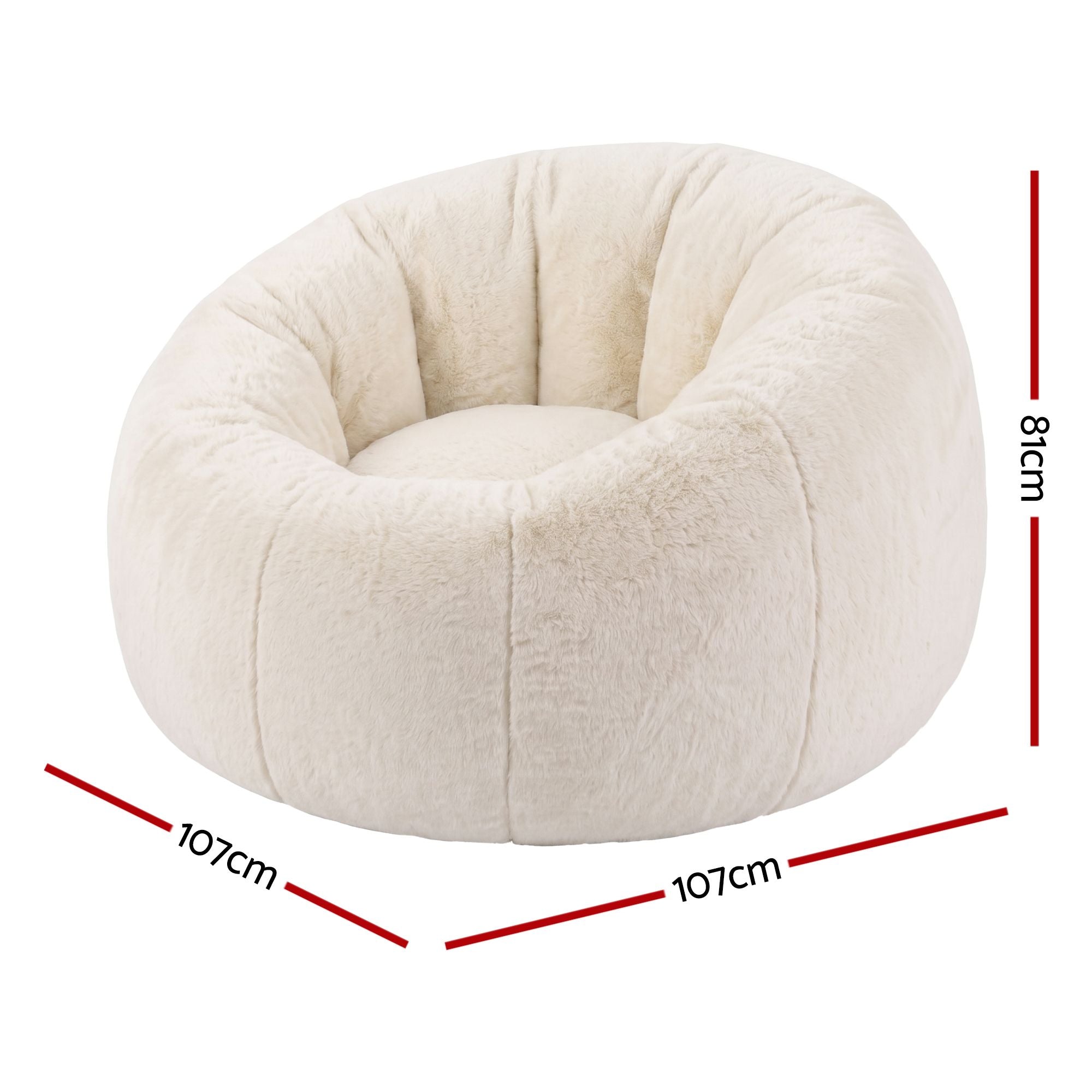 Faux Fur Bean Bag Cover Stuffed Animal Storage | Simpledeals