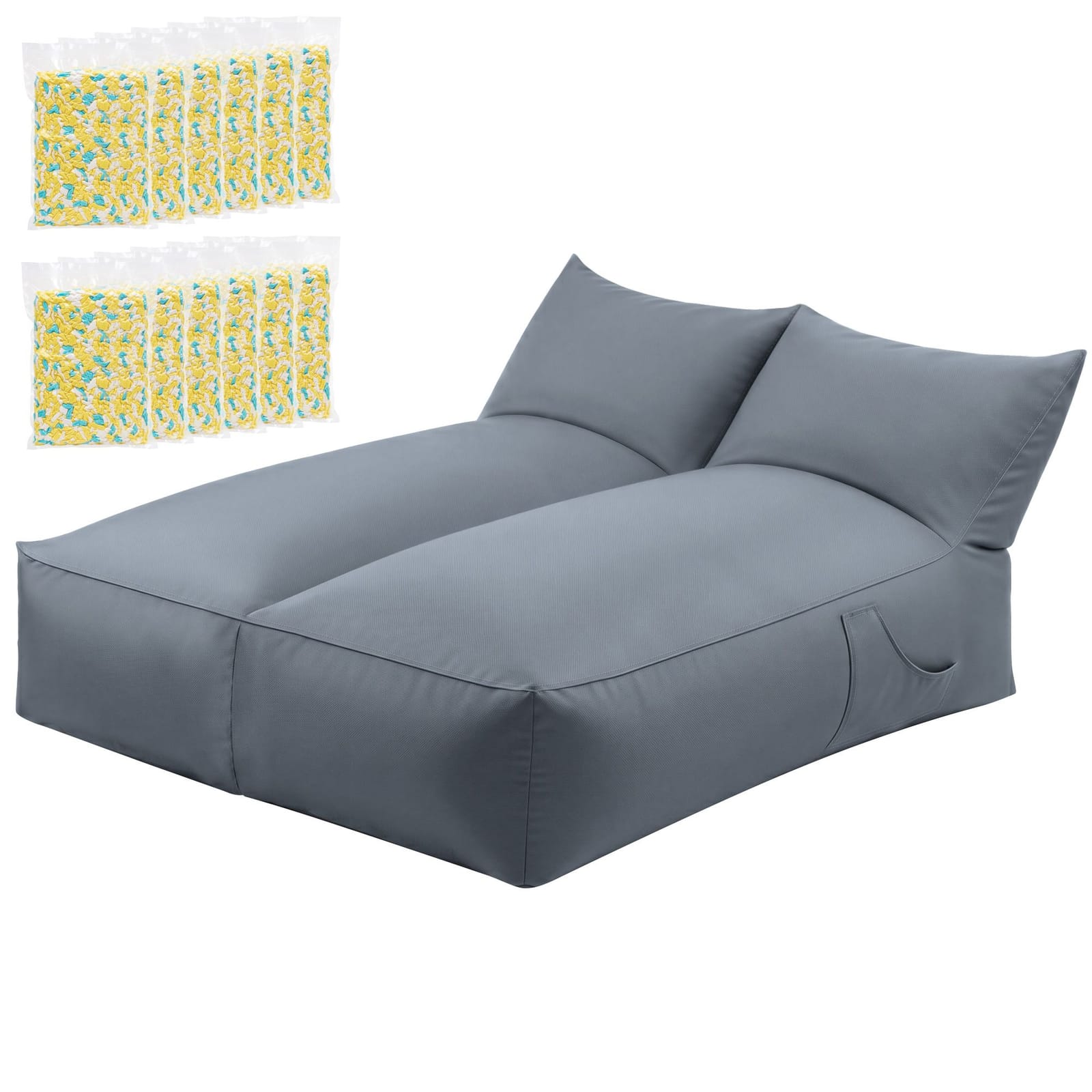 Outdoor Bean Bag Chair Grey 150x160x80cm