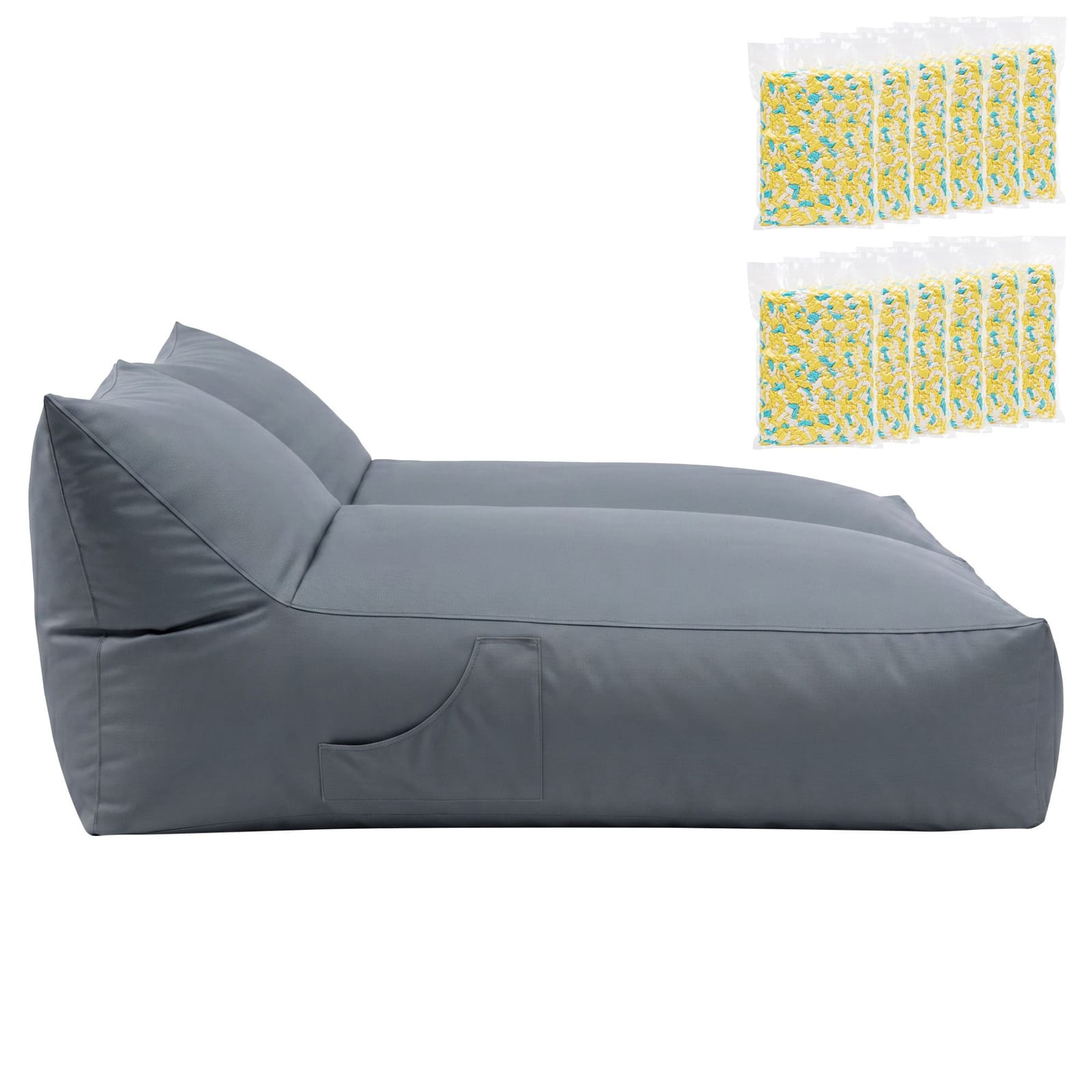 Outdoor Bean Bag Chair Grey 150x160x80cm