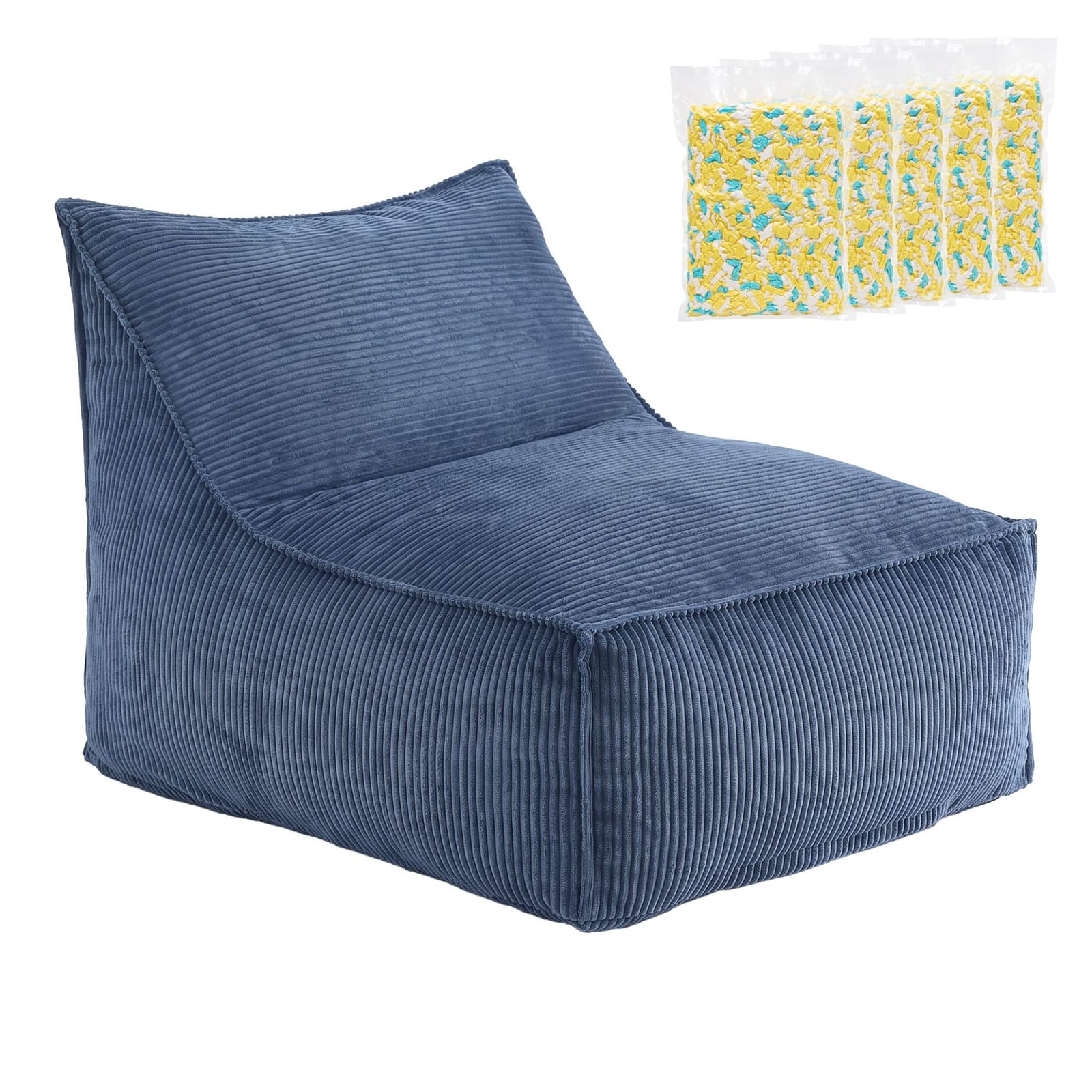 Bean Bag Chair Soft Corduroy 88x73x98cm