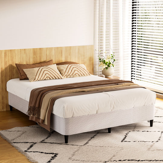 Grey colour - Bed Frame Double/King/Queen Size Metal Grey Mason