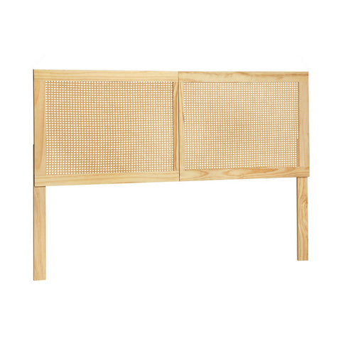 Double/Queen RIBO Pine Rattan Headboard Bedhead Base