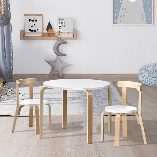 3Pcs Kids Table And Chairs Set Activity Toy Play Desk - Artiss Chair Study Dining