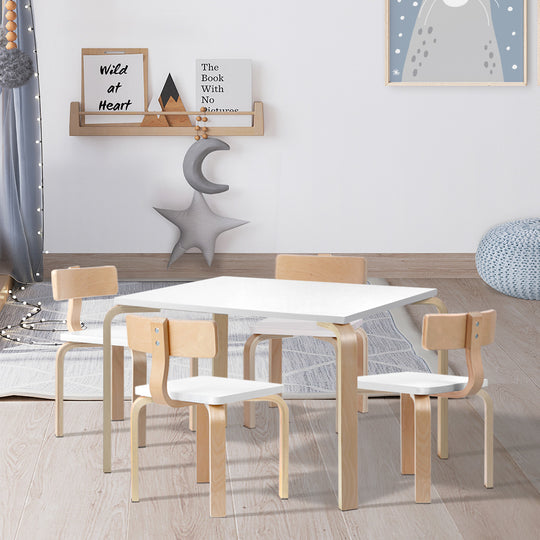5Pcs Kids Table And Chairs Set Activity Toy Play Desk - Artiss Chair Study Dining