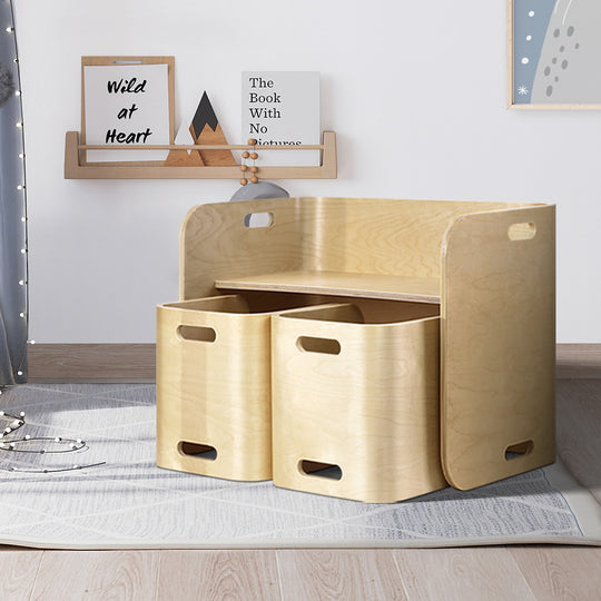 3Pcs Kids Table And Chairs Set Multifunctional Storage Desk, Artiss Chair Study Dining