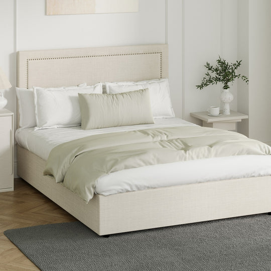Comfortable Bed Frame With Gas Lift Storage Base