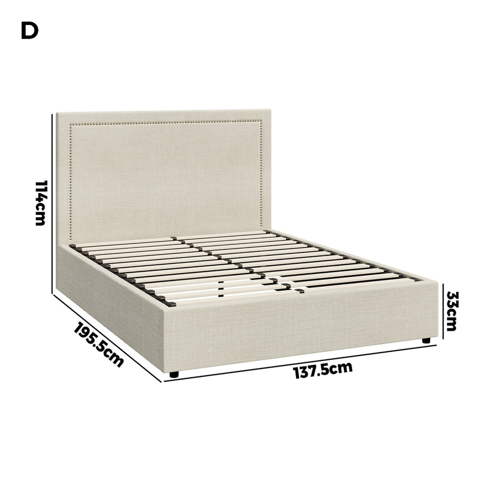 Comfortable Bed Frame With Gas Lift Storage Base
