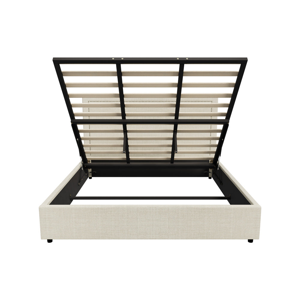 Comfortable Bed Frame With Gas Lift Storage Base