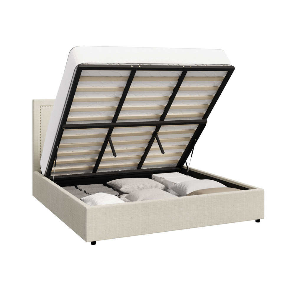 Comfortable Bed Frame With Gas Lift Storage Base