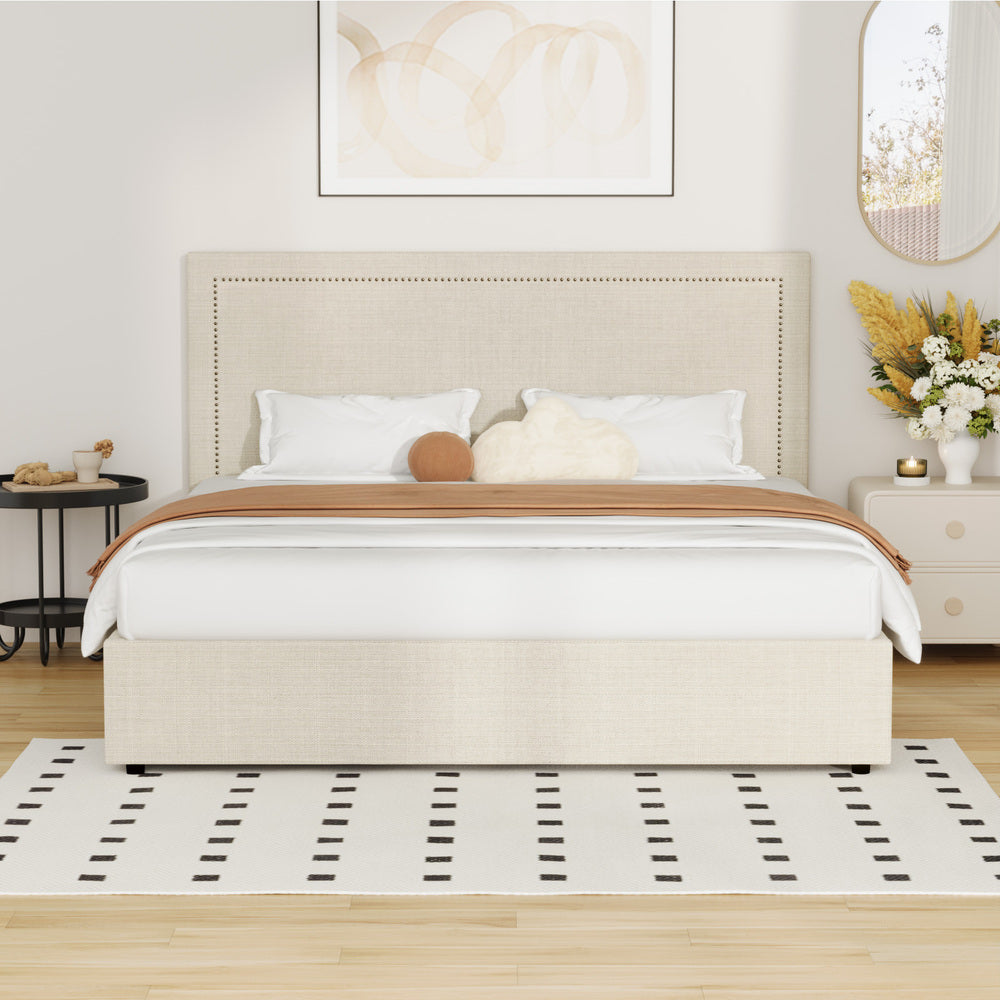 Comfortable Bed Frame With Gas Lift Storage Base