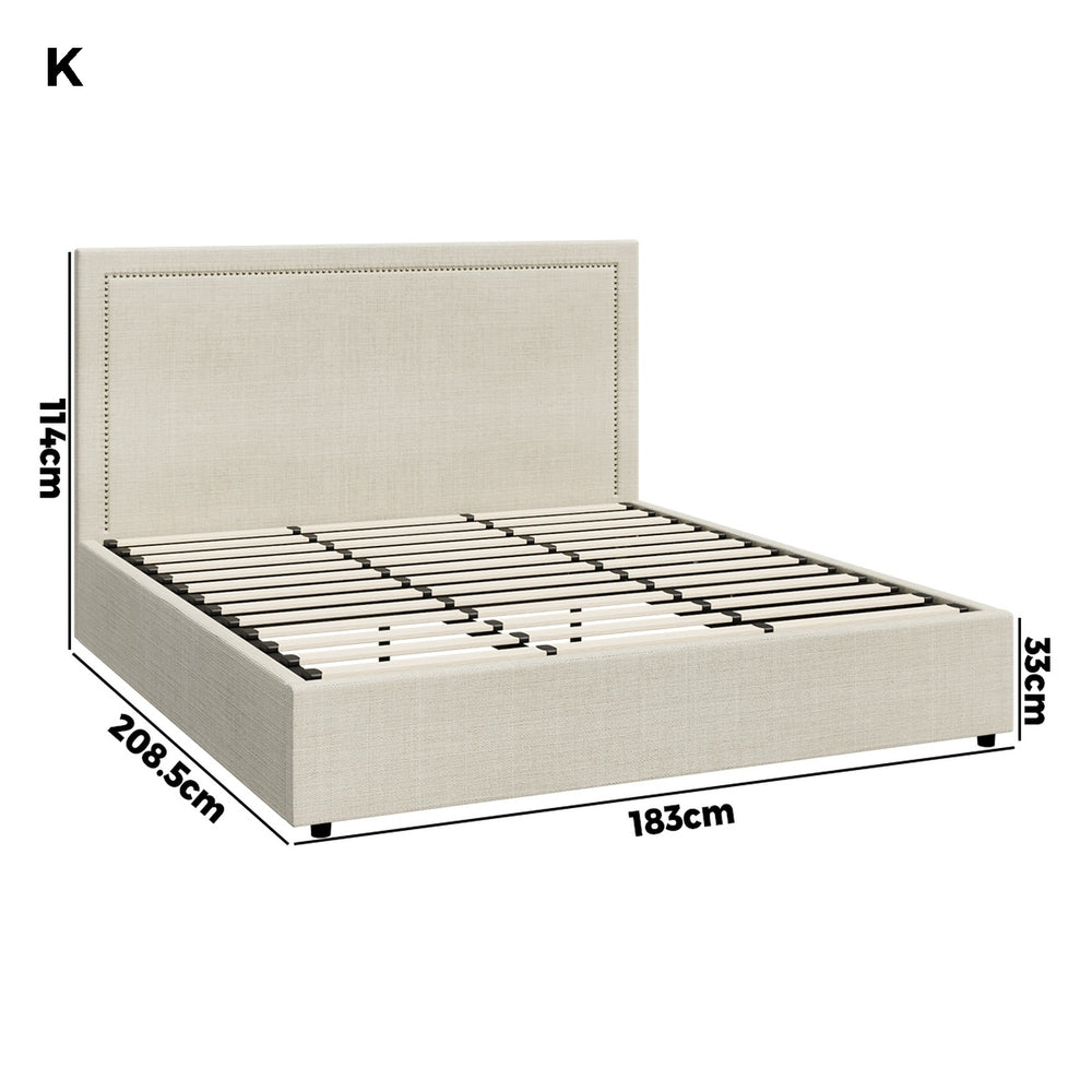 Comfortable Bed Frame With Gas Lift Storage Base
