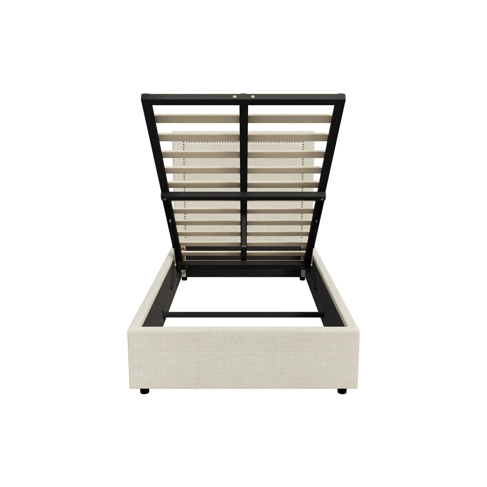 Comfortable Bed Frame With Gas Lift Storage Base
