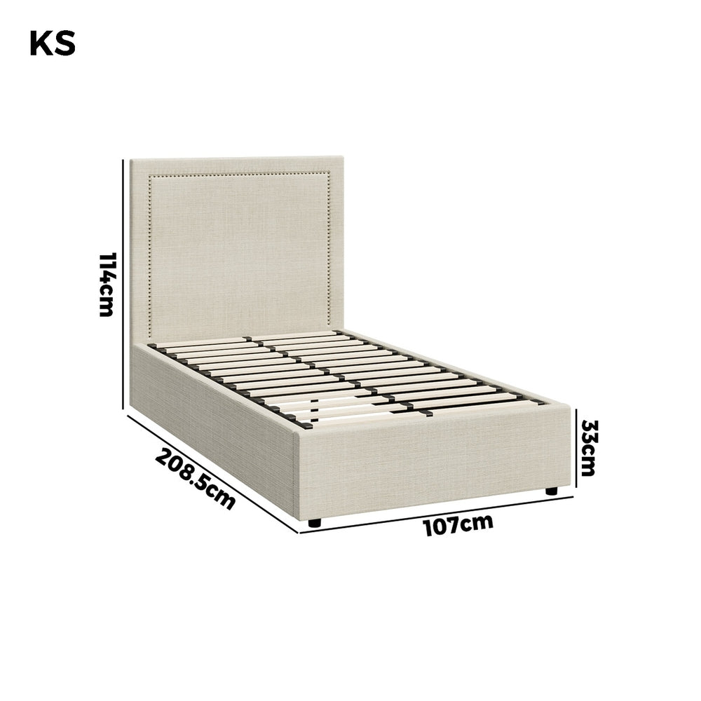 Comfortable Bed Frame With Gas Lift Storage Base