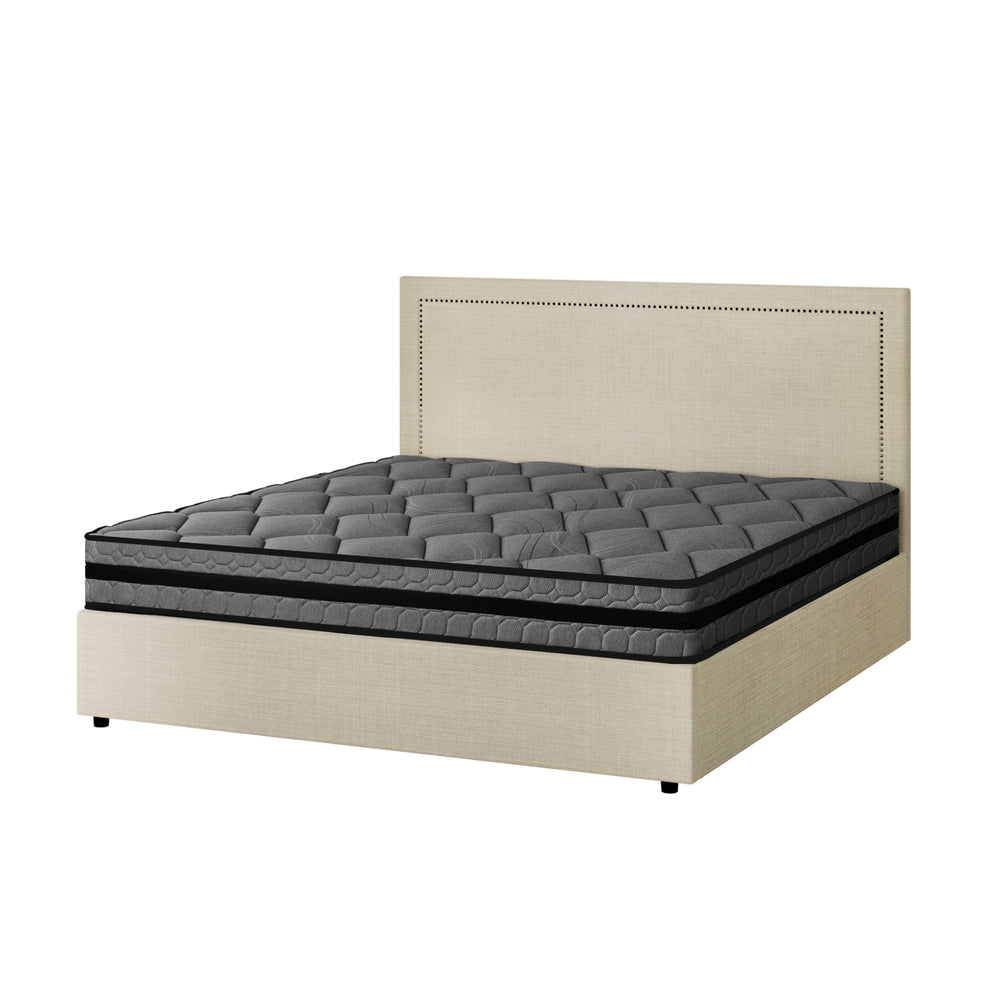 Storage Bed Frame With Mattress Set And Gas Lift Base D/Q