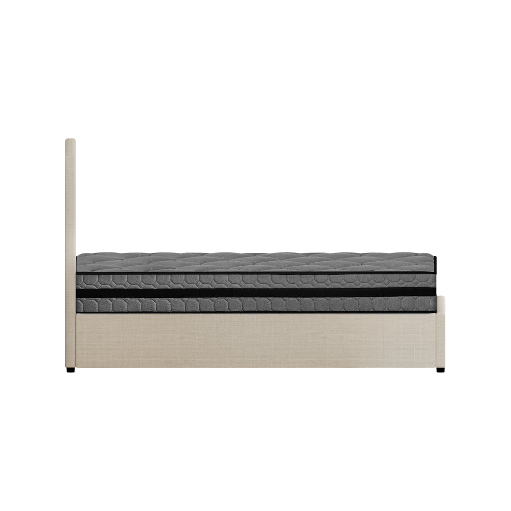 Storage Bed Frame With Mattress Set And Gas Lift Base D/Q