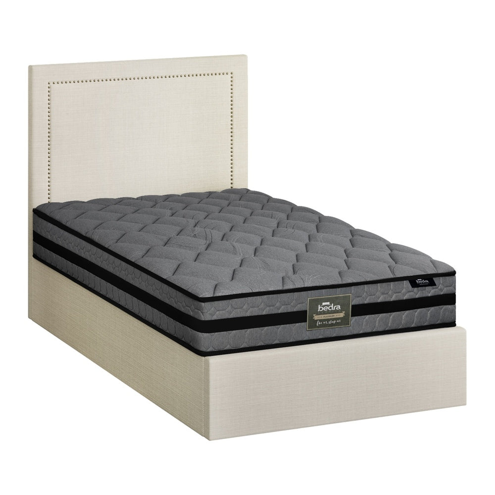 Bed Frame With Mattress Set And Gas Lift Storage Base For Bedroom Use King Single