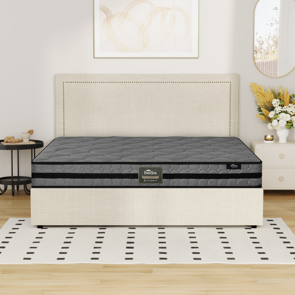Storage Bed Frame With Mattress Set And Gas Lift Base D/Q