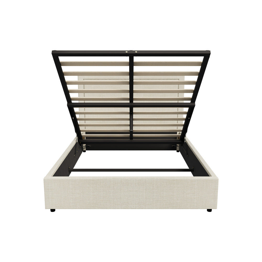 Comfortable Bed Frame With Gas Lift Storage Base