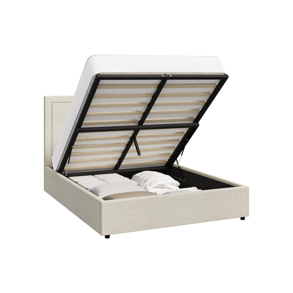 Comfortable Bed Frame With Gas Lift Storage Base