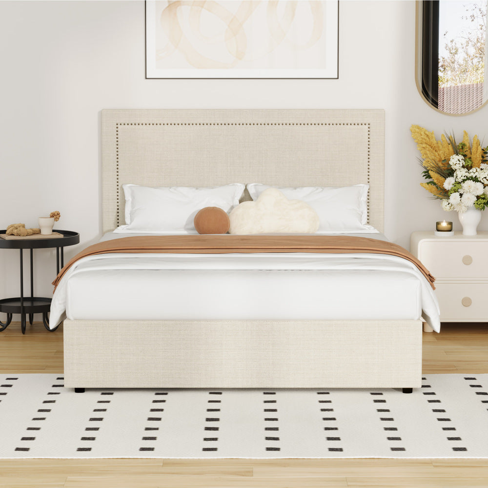 Comfortable Bed Frame With Gas Lift Storage Base