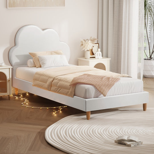 Elegant Queen Bed Featuring Tufted Headboard And Green Boucle Fabric