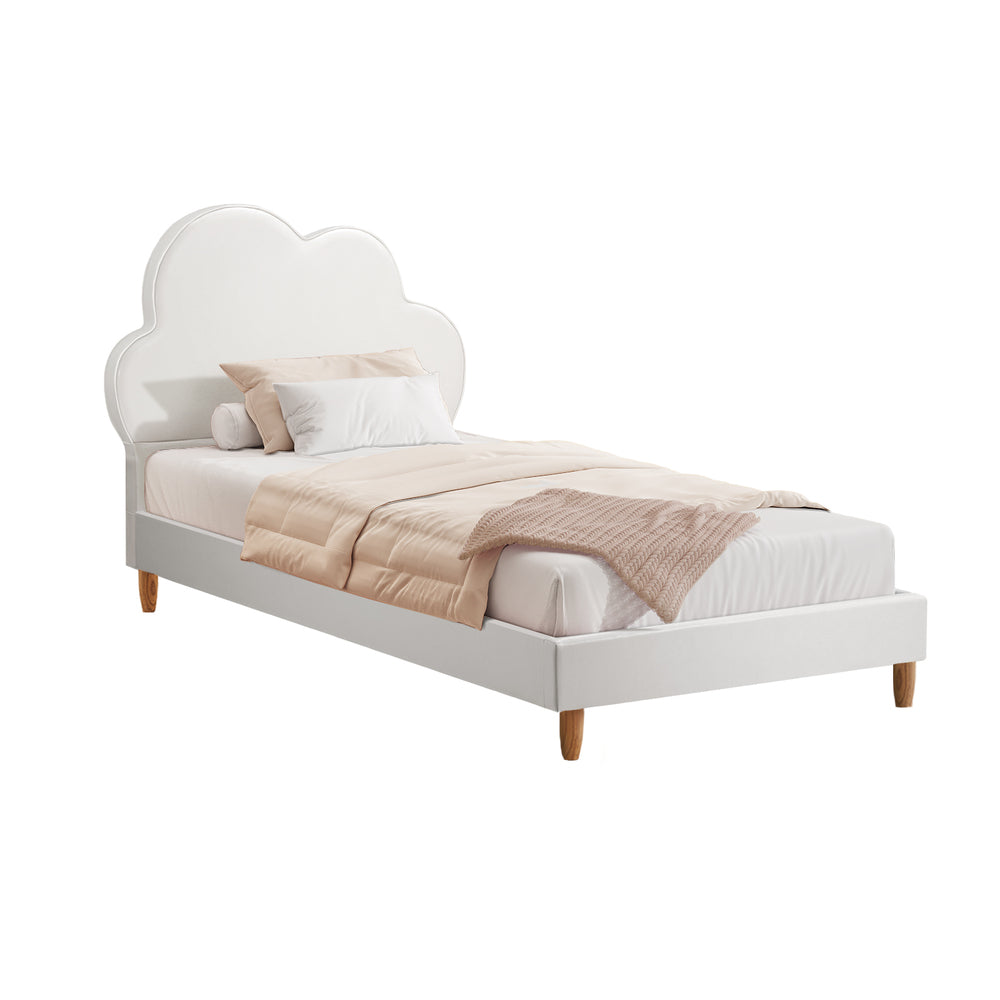 Elegant Queen Bed Featuring Tufted Headboard And Green Boucle Fabric